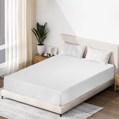 Finest 100% Egyptian Cotton Fitted Sheet – Single Bed 25cm Deep, White