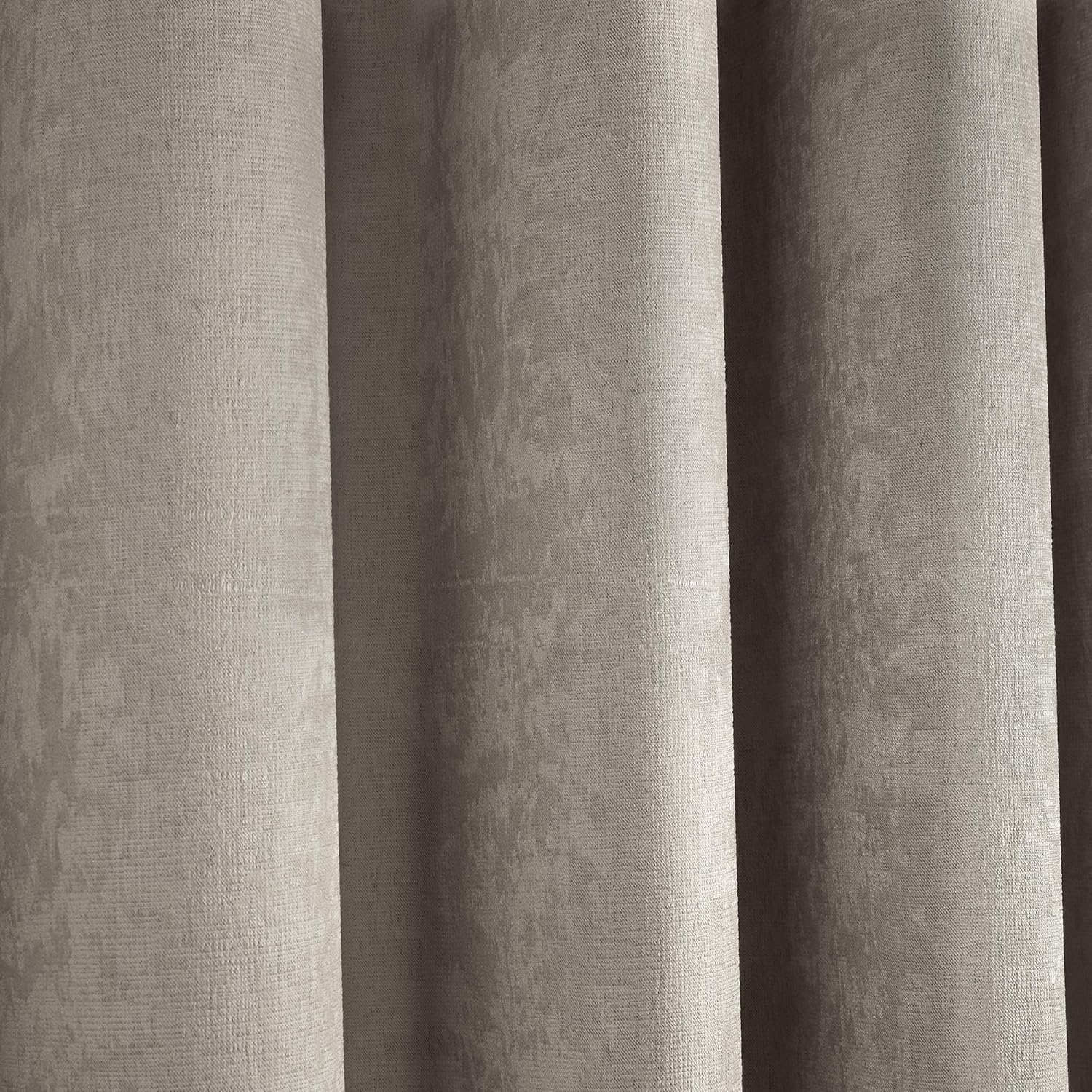 Natural Linen Eyelet Curtains 46x72" – 2 Panel Set, Thermal Drapes for Home