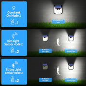 4-Pack Solar Motion Sensor Security Lights