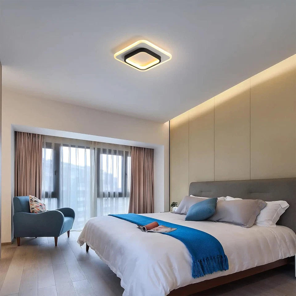 Modern LED Ceiling Light – Square Panel Downlight for Bathroom, Kitchen, Bedroom | Energy Efficient A+++ | 3000K-6500K