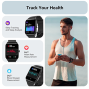 Smart Watch for Men & Women – 1.8" HD Display, Alexa Built-in, Calls, Fitness Tracker