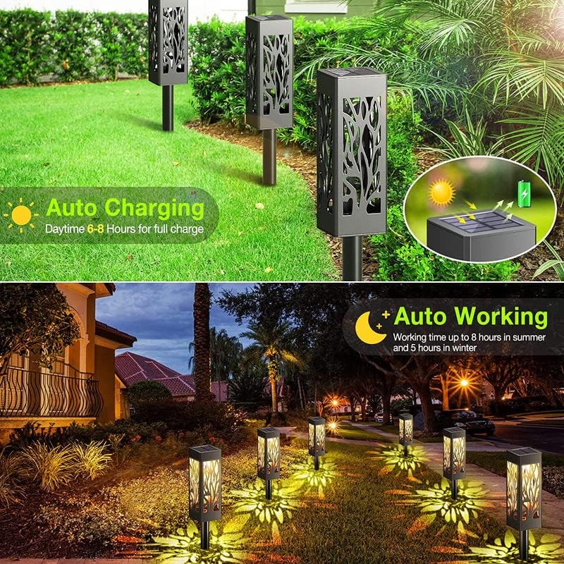 6 Pack Solar Garden Lights – Waterproof Outdoor Pathway Lamps