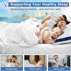 2 Pack Hotel Quality Bed Pillows – Hypoallergenic Supportive Pillows 42x70cm