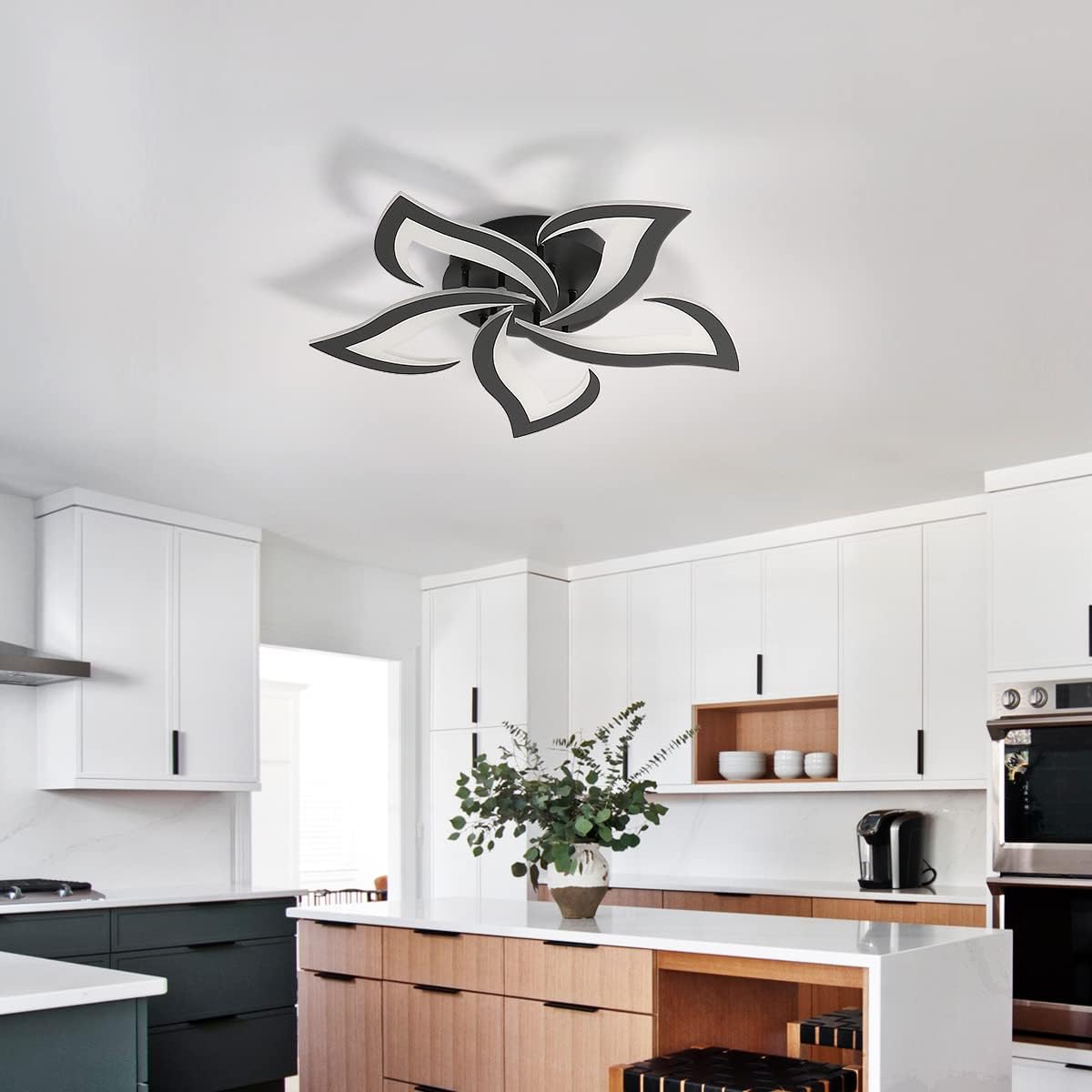 Modern Petal LED Ceiling Light – 60W Cool White Flush Mount Fixture