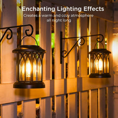 2 Pack Solar Hanging Lanterns – Outdoor Waterproof Garden Lights