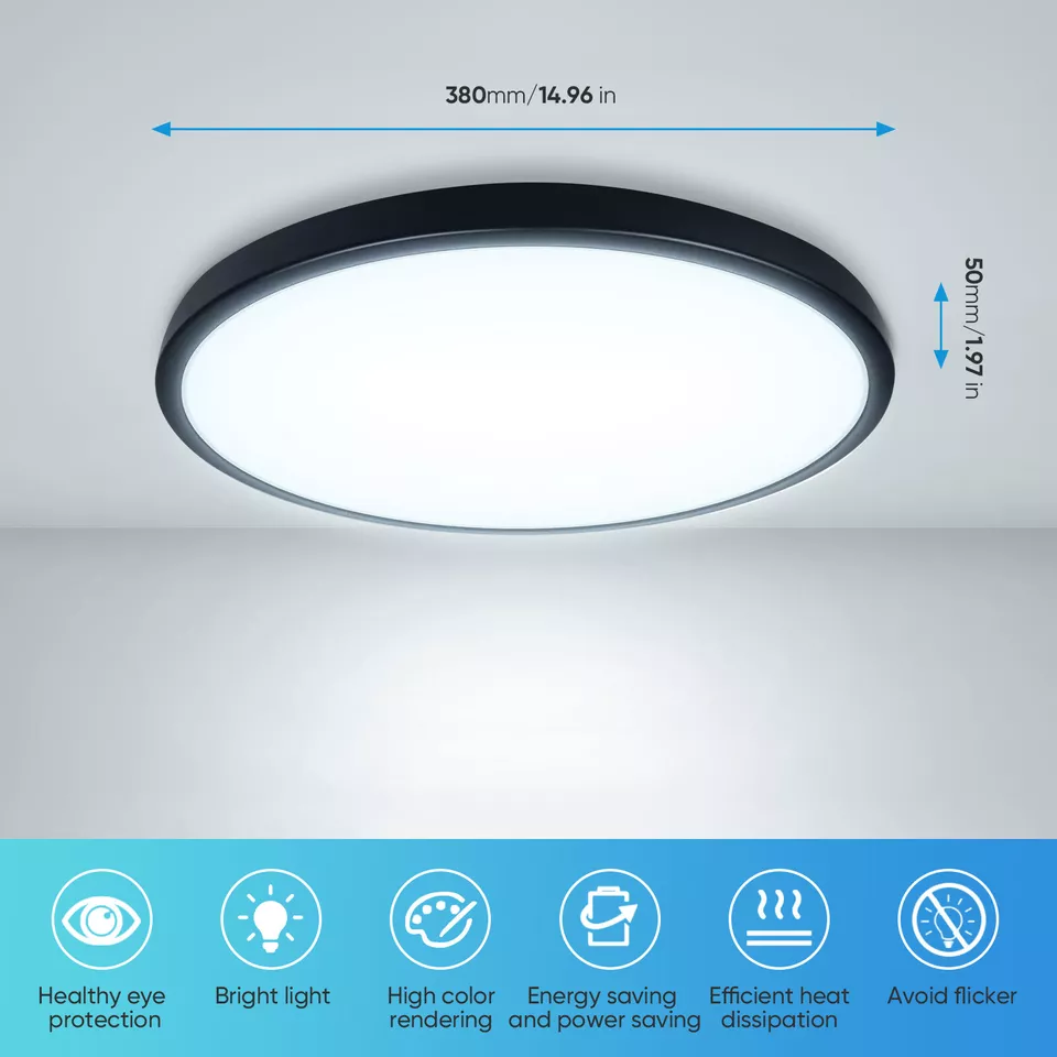 Round LED Ceiling Light Panel – Modern Waterproof Downlight