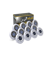8-Pack Solar Disk Lights, Bright White Outdoor Pathway Lamps
