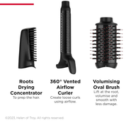 3-in-1 One-Step Blow-Dry Multi Styler – Dryer, Curler & Volumiser with Attachments