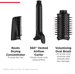 3-in-1 One-Step Blow-Dry Multi Styler – Dryer, Curler & Volumiser with Attachments