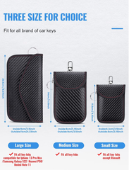 Car Key Signal Blocking Pouch – RFID Keyless Entry Anti-Theft Protection Case (2 Pack)