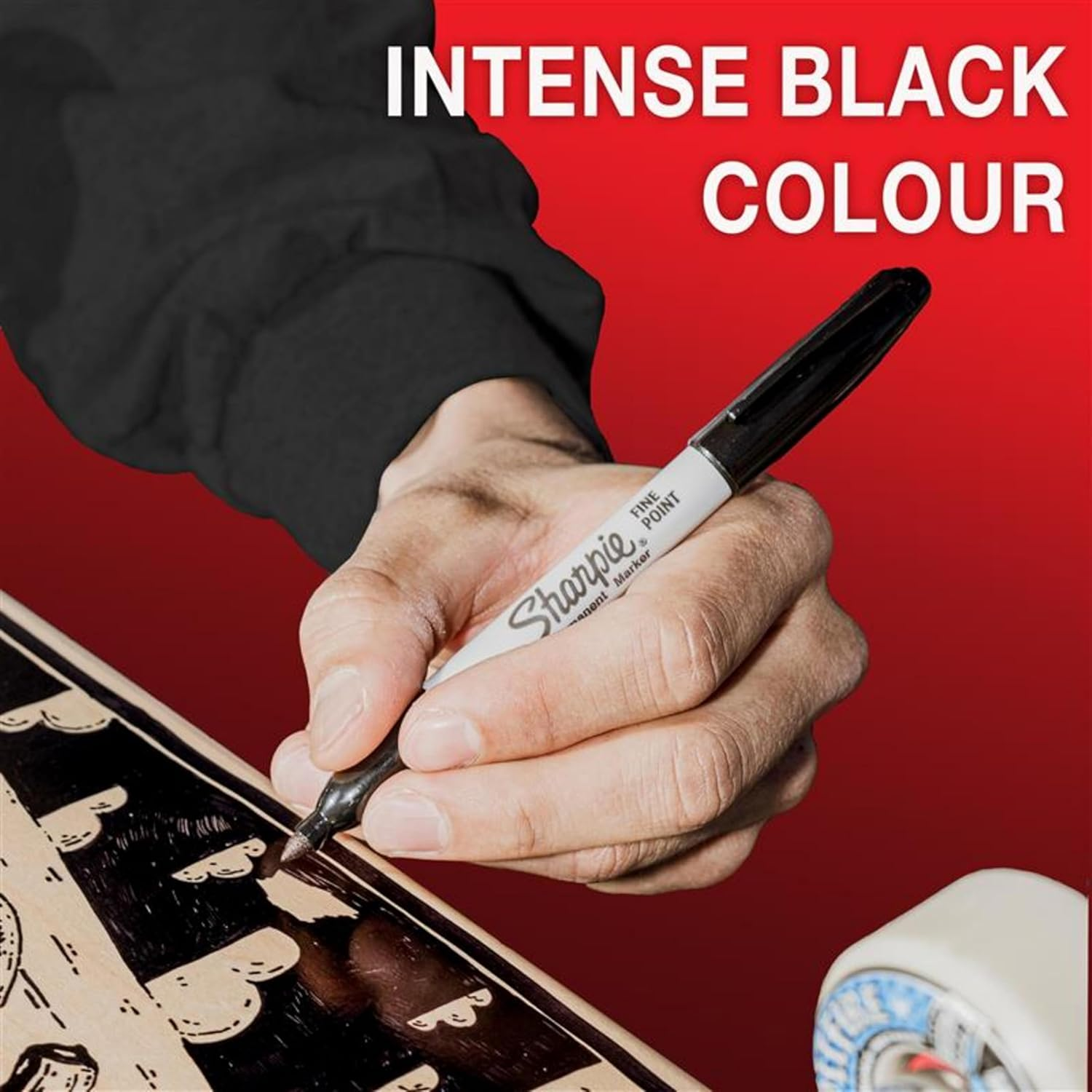 Permanent Markers – Fine Point Black Ink Pens for Writing & Drawing, 2 Pack