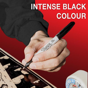 Permanent Markers – Fine Point Black Ink Pens for Writing & Drawing, 2 Pack