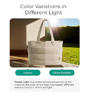 Lightweight Quilted Tote Bag for Women – Puffy Shoulder Handbag with Pockets