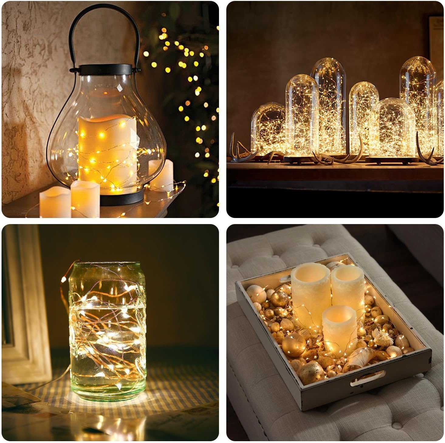 2M Battery Fairy Lights 6 Pack, Warm White Glow