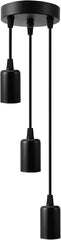 Industrial Pendant Light 3-Light Black Retro Ceiling Fixture