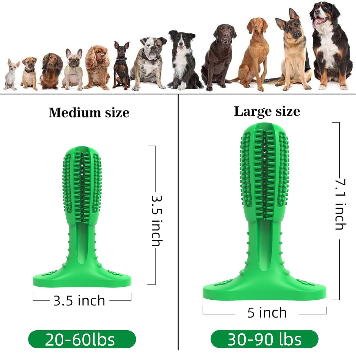 Dog Toothbrush Chew Toy – Natural Rubber Teeth Cleaning & Dental Care for Puppies