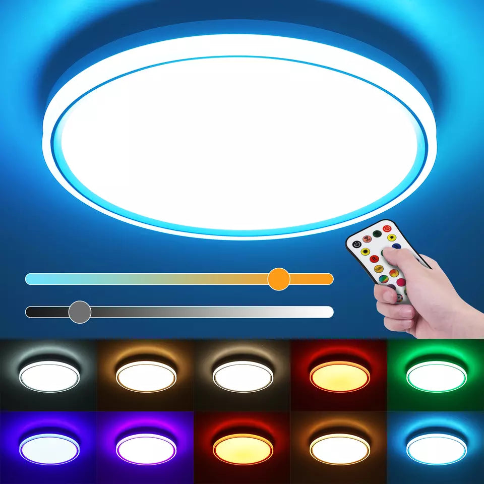 28W RGB LED Round Ceiling Light – Remote Control