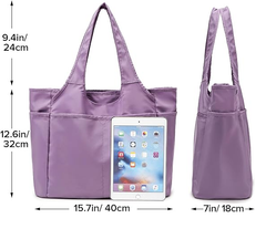 Large Capacity Women’s Tote Bag – Multi-Pocket Shoulder Handbag with Zipper