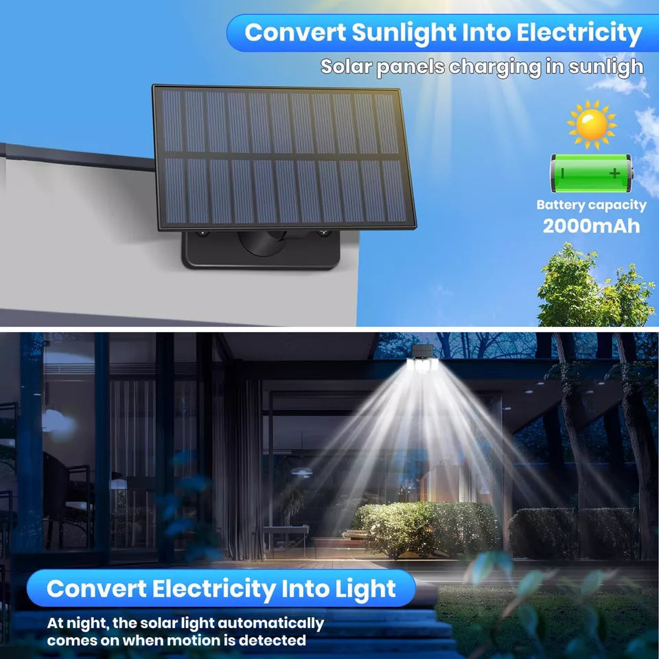 280 LED Solar Motion Sensor Outdoor Wall Light