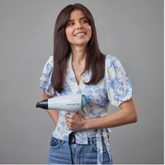 Shine Therapy Ionic Hair Dryer – Frizz-Free Fast Dry Blow Dryer with Diffuser & Nozzle