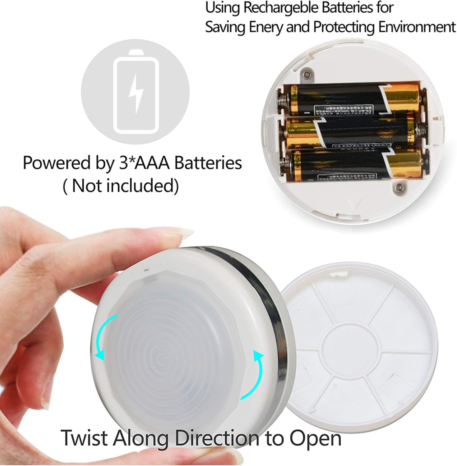 Wireless Battery Puck Lights with Remote – 4000K Natural White