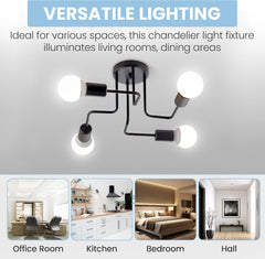 Sputnik Ceiling Light 8-Light Adjustable Modern Flush Mount