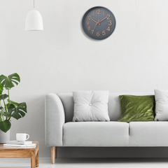 12-Inch Silent Modern Wall Clock, Non-Ticking Battery Operated for Home & Office