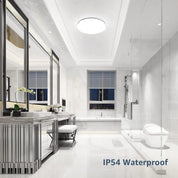 2 Pack 48W LED Bathroom Ceiling Light, IP54 Waterproof Round Flush Mount Ceiling Light, 6000K Cool White, Modern Ceiling Lamp for Bathroom, Kitchen, Bedroom, Hallway & Living Room