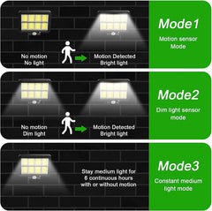 2-Pack Solar Security Lights - 160 LED Ultra Bright Waterproof Motion Sensor Lights with 3 Lighting Modes