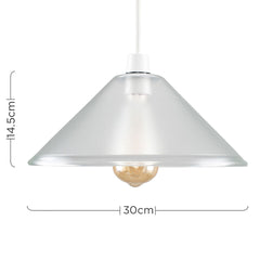 Ceiling Light Shade Modern Tapered Frosted Glass Pendant Lampshade Living Room