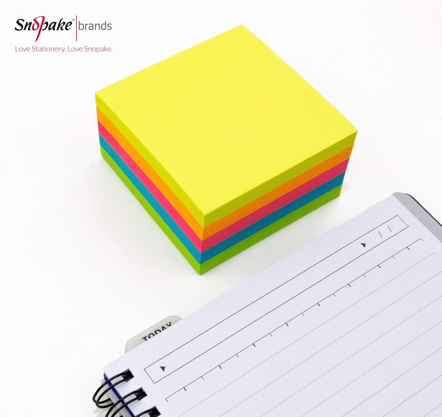 Neon Sticky Notes Cube – 450 Sheets 76x76mm, Bright Assorted Colours ...