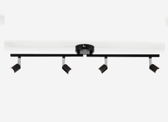 LED Ceiling Light, 4 Way Adjustable Modern Ceiling Spotlights (Matte Black)