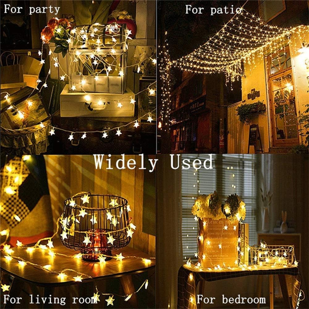33ft Star Fairy Lights, 100 LEDs, 8 Modes, Plug-in