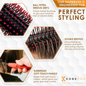 Professional Quiff Roller – Small Round Hair Brush with Rubber Grip for Men & Barbers
