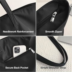 Women’s Canvas Tote Bag – Casual School Handbag & Crossbody Shoulder Bag