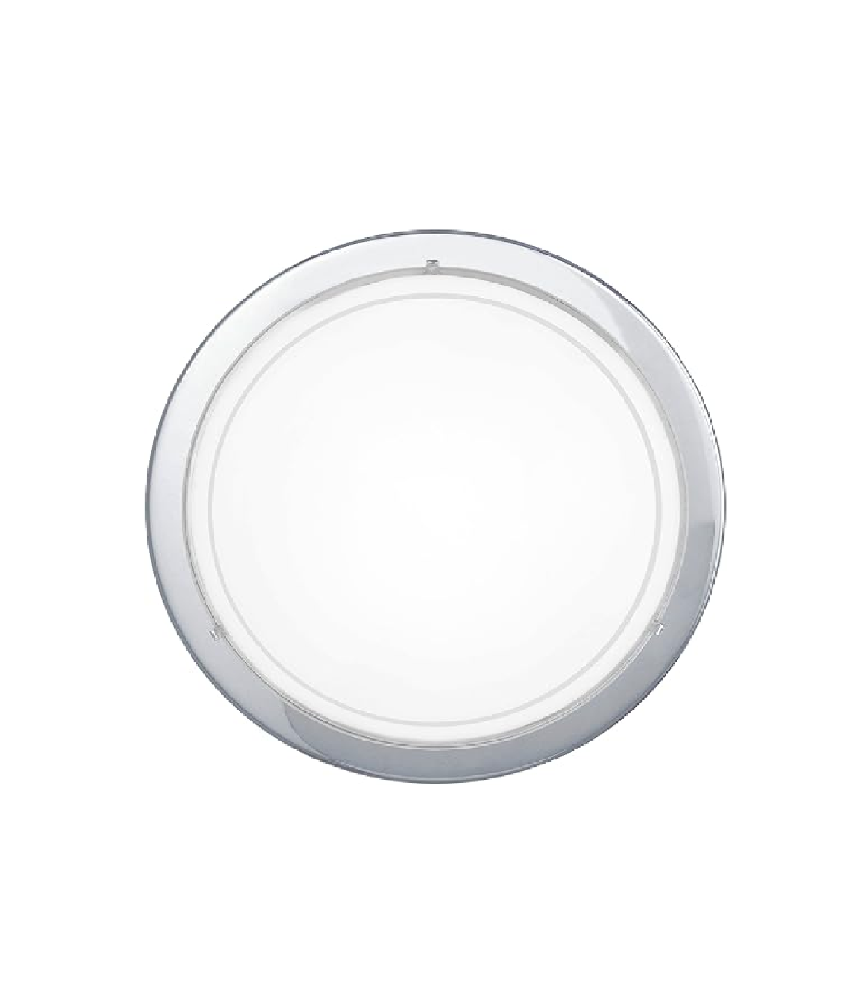 White Steel & Glass Wall Light with E27 Socket