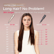 CurlPro Plus Automatic Rotating Curling Iron – Long Barrel Ceramic Hair Curler
