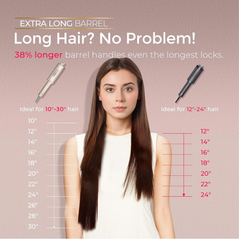 CurlPro Plus Automatic Rotating Curling Iron – Long Barrel Ceramic Hair Curler