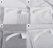 4 Pack Cotton Tea Towels – Absorbent & Durable Kitchen Dish Cloths, Silver