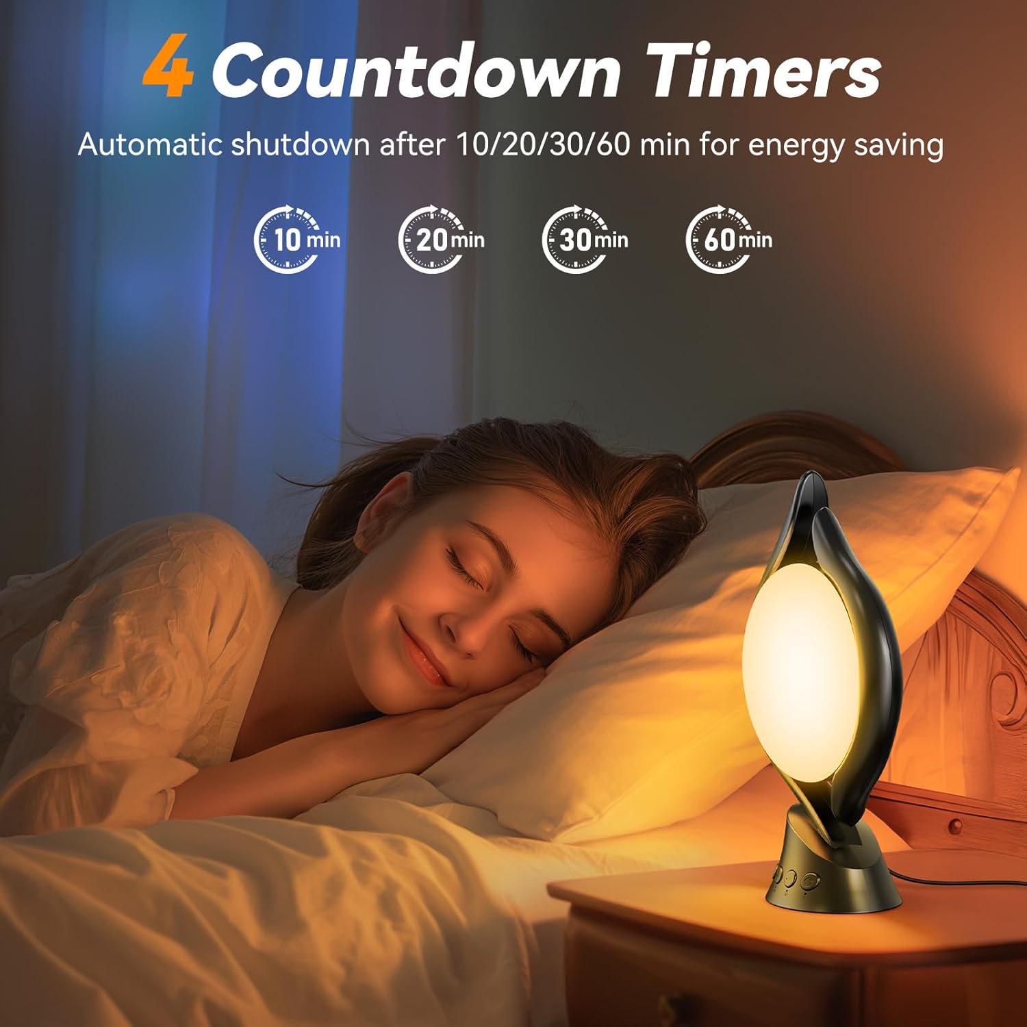 SAD Light Therapy Lamp – 10,000 Lux Sunlight with Adjustable Settings