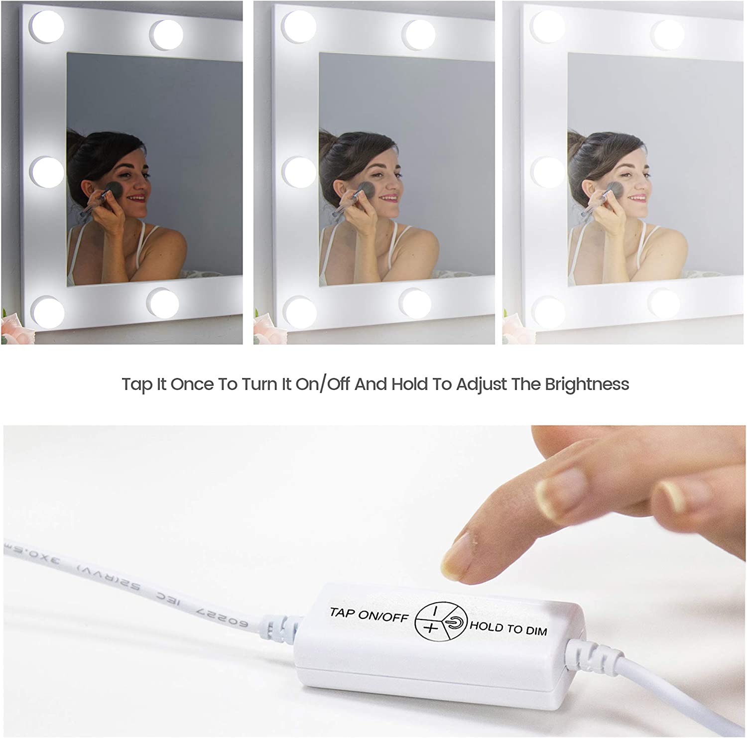 LED Strip Lights Kit with Touch Sensor Dimmer Switch | 10 Bulbs