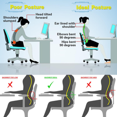 Memory Foam Lumbar Support Cushion – Ergonomic Back Pillow for Office Chair & Car