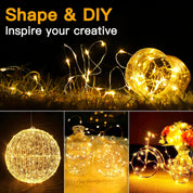 10m 100 LED Copper Fairy Lights – Warm White Battery String Lights