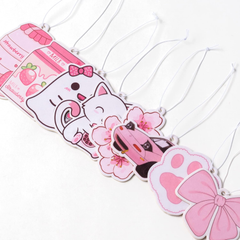 8PCS Cute Pink Car Air Fresheners – Hanging Scented Ornaments for Car & Home Décor