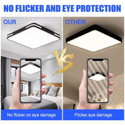 36W Dimmable LED Ceiling Light, 50CM Modern Square LED Ceiling Lamp with Switch Control, 3 Color Temperature Adjustments, Ceiling Lighting Fixture for Bedrooms