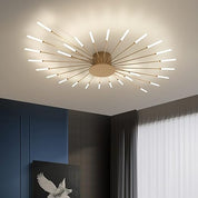 Modern 28-Head LED Ceiling Light, Flower Design Fixture