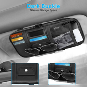 Leather Car Sun Visor Organizer – Multi-Pocket Sunglasses, Card & Document HolderLeather Car Sun Visor Organizer – Multi-Pocket Sunglasses, Card & Document Holder