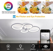 Modern Dimmable LED Ceiling Light – 36W Flush Mount for Home Interiors