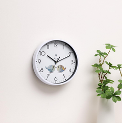 8-Inch Retro Silent Wall Clock, Non-Ticking Round Design for Home, White