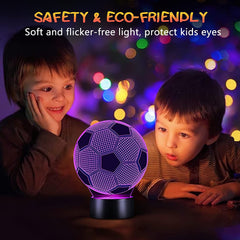 3D Football Night Light - 16 Colors Changing Remote, Ideal Birthday/Christmas Gift for Football Fans